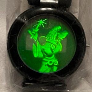 Disney Fantasia Mickey Mouse Hologram Black Digital Watch in Original Packaging